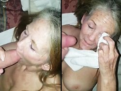 abuelita - abuela from 70 años recibe a big facial after from una mamada